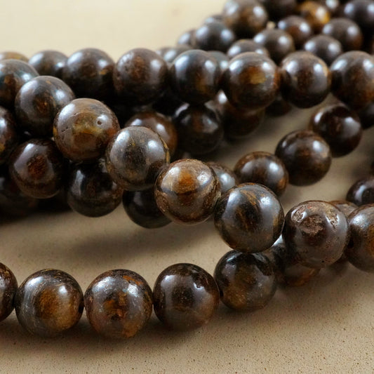 Bronzite (Round)(Smooth)(4mm)(6mm)(8mm)(10mm)(12mm)(16"Strand)