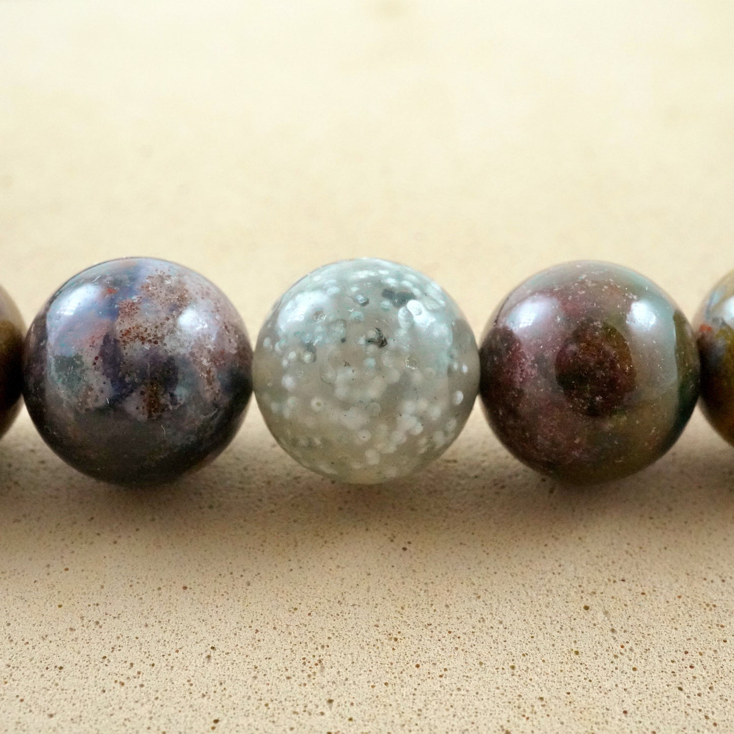 Ocean Jasper (Round)(Smooth)(6mm)(8mm)(10mm)(16"Strand)