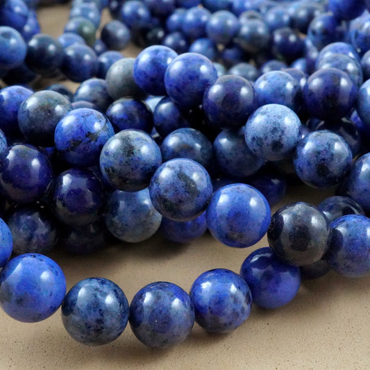 Dumortierite (Round)(Smooth)(4mm)(6mm)(8mm)(10mm)(16"Strand)