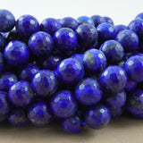 Lapis Lazuli (Round)(Faceted)(4mm)(6mm)(8mm)(10mm)(12mm)(16"Strand)