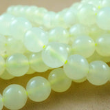 New Jade (Round)(Smooth)(4mm)(6mm)(8mm)(10mm)(16"Strand)