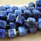 Dumortierite (Cube)(Faceted)(8mm)(15"Strand)