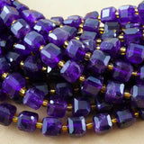 Amethyst (Cube)(Faceted)(8mm)(15"Strand)