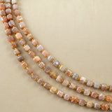 Peach Moonstone (Cube)(Faceted)(8mm)(15"Strand)