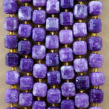 Lepidolite (Cube)(Faceted)(8mm)(15"Strand)