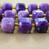 Lepidolite (Cube)(Faceted)(8mm)(15"Strand)