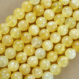 Golden Selenite (Round)(Smooth)(6mm)(8mm)(10mm)(16"Strand)