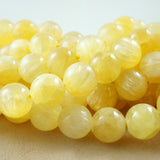 Golden Selenite (Round)(Smooth)(6mm)(8mm)(10mm)(16"Strand)