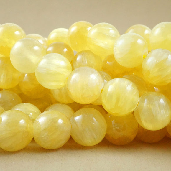Golden Selenite (Round)(Smooth)(6mm)(8mm)(10mm)(16
