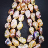 Baroque Pearls(Fresh Water)(Peach)(20x26mm)(AAA Grade)(17"Strand)