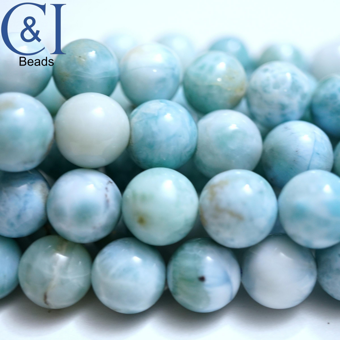 Larimar (Round)(Smooth)(10mm)(16"Strand)