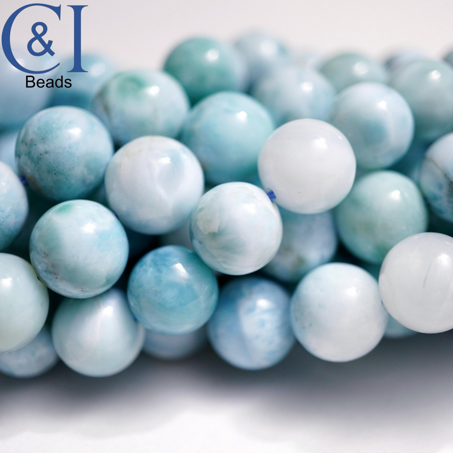 Larimar (Round)(Smooth)(10mm)(16"Strand)