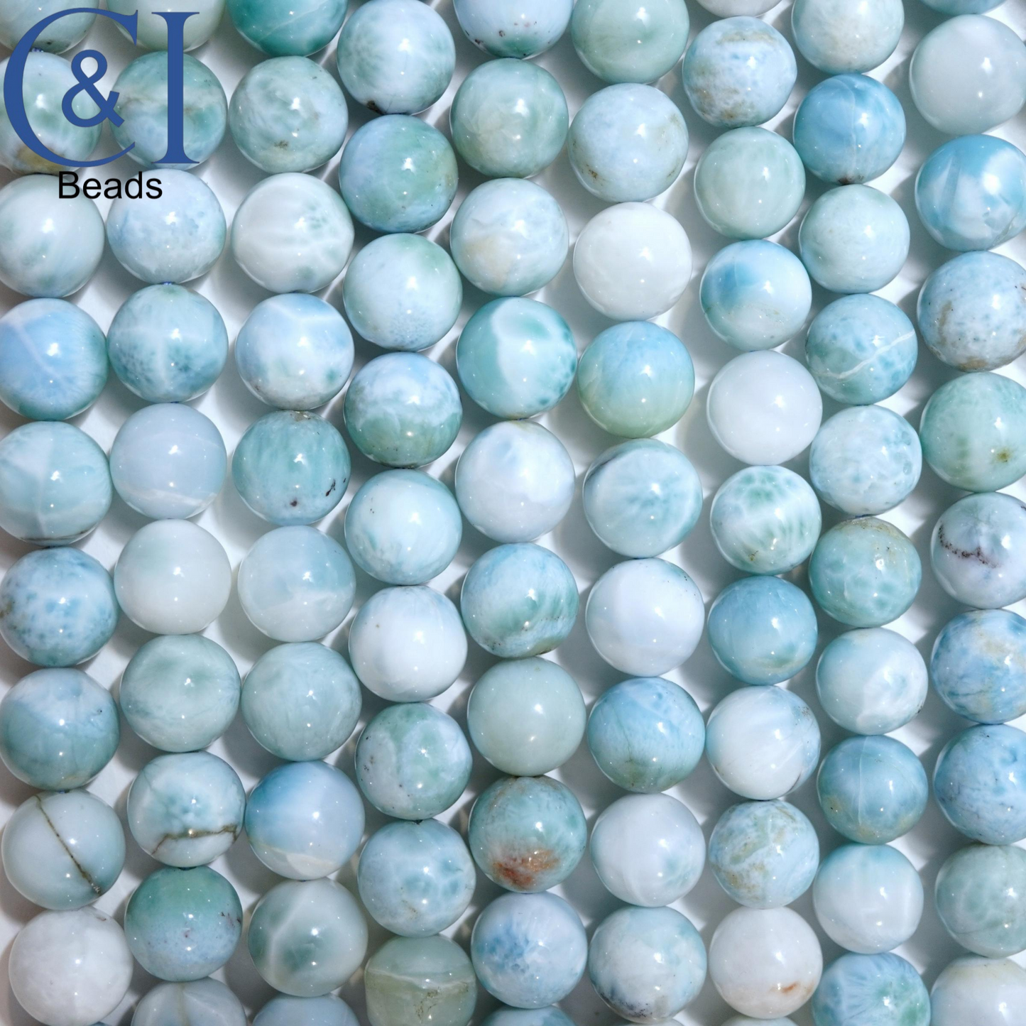 Larimar (Round)(Smooth)(10mm)(16"Strand)