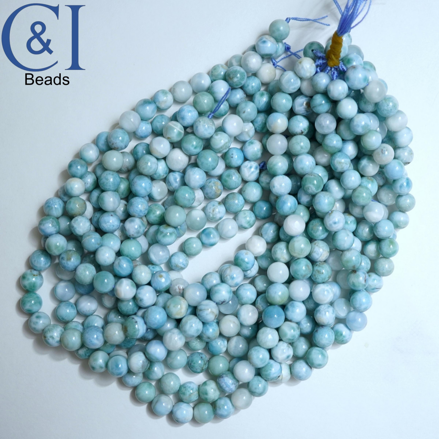 Larimar (Round)(Smooth)(10mm)(16"Strand)